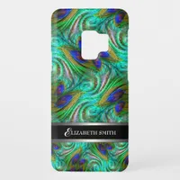 Peacock Swirl Pattern | Custom Name Galaxy S3 Case-Mate Samsung Galaxy S9 Case