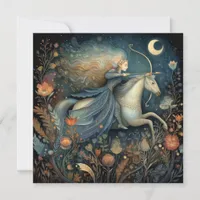 Sagittarius Zodiac Astrology Celestial Birthday Card