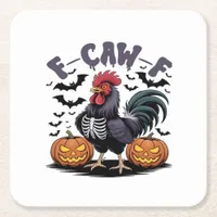 F-Caw-F Humor Crow Funny Gothic Square Paper Coaster