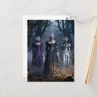 Surreal Vintage Bubblegum Machine Head Ladies Postcard