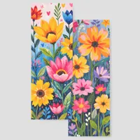 Two Different Images Bright Yellow Pink Purple Bookmarks