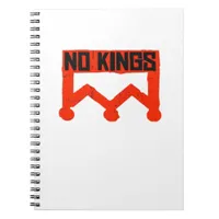 No Kings Protest Graphic Grunge Crown  American Cl Notebook