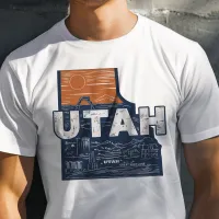 Retro Travel Iconic Utah Graphic T-Shirt