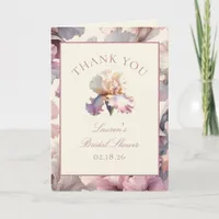 Custom Bridal Shower Thank You Blush Pink Floral Card