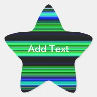 Thin Colorful Stripes - 1 Star Sticker