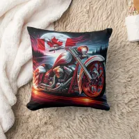 Majestic ride under the Canadian night sky Throw Pillow