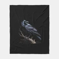 Crow, F-Caw-F Funny Bird Funny Quote Fleece Blanket