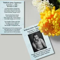 Personalized Funeral Sympathy Card with Photo