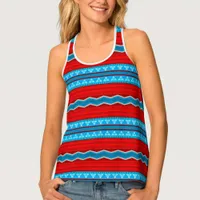 Southwest River Canyon Red and Turquoise Tank Top