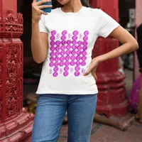 Pink retro pattern in trendy style with monogram T-Shirt