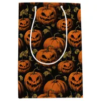 Vintage Jack O Lanterns Medium Gift Bag