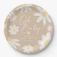 Boho Daisy Flower Paper Plates