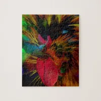 Polish Rooster and Heart Bokeh Jigsaw Puzzle