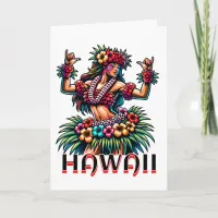 Hawaii | Hawaiian Hula Dancer | Saying Hi Card