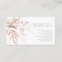 Dreamy Foliage Wishing Well V2 Blush Pink ID817 Enclosure Card