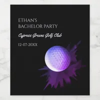 Golf bachelor party Golfing Golfer Minimal Stylish Wine Label