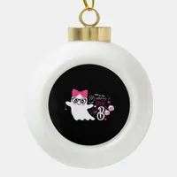 Mommy’s Little Boo Halloween  Ceramic Ball Christmas Ornament