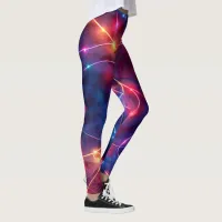 Rave City tangle of neon lights leggings