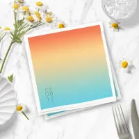 Mood Gradient Wedding Tropical Sky ID741 Napkins