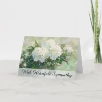 *~* TV2 White Hydrangea Floral Sympathy Card