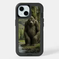 Huge Bigfoot sitting in the Woods iPhone 15 Case