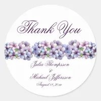 Romantic and Poetic Pastel Lilac Watercolor Classic Round Sticker