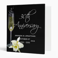 30th Pearl Wedding Anniversary Commemorative 3 Ring Binder