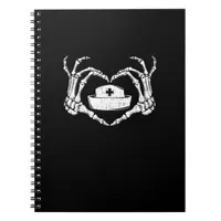 Skeleton Hand Heart - Halloween Costume Nurse Notebook