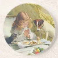 Suspense by Charles Burton Barber Drink Coaster