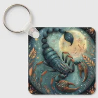 Scorpio Zodiac Astrology Sign Mystical Birthday Keychain