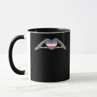 Bone Hands Heart Transgender Goth Minimal Style Mug