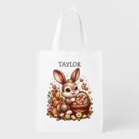 Personalized Easter Bunny Rabbit Grocery Bag