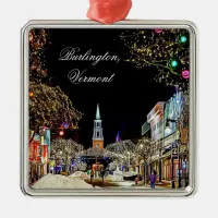 Burlington, Vermont Christmas Keepsake Metal Ornament