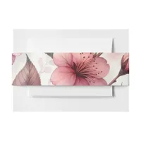 Cherry Blossom Invitation Belly Band