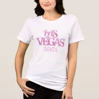 Bachelorette Las Vegas Girly Pink Snakeskin Bride Tri-Blend Shirt