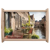 Bruges Belgium Sketch Medieval | Serving Tray