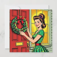 A Cute Mid-Century Nostalgic Feeling Christmas  Holiday Card