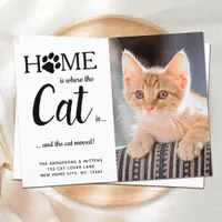 We've Moved Pet Photo New Address Cat Moving Announcement Postcard