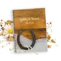 Horseshoe and Pearls Country Western Wedding Notebook