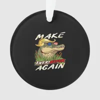 Funny Make Amerigator Again Donald Parody American Ornament
