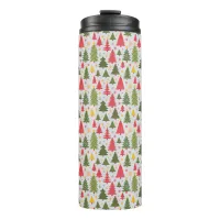 Multicolor Christmas Tree Thermal Tumbler