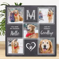 Rustic Pet Memorial Keepsake Photo Collage Plaque