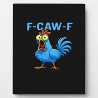 F-Caw-F Graphic Gear Creative Design Plaque