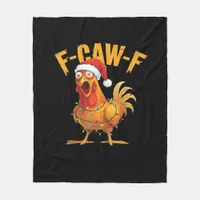 F-Caw-F Chicken Christmas Essential Fleece Blanket