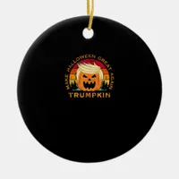 Trumpkin Make Halloween Great Again Vintage Ceramic Ornament