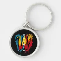 "W" for the Win: Customizable Graffiti Monogram Keychain