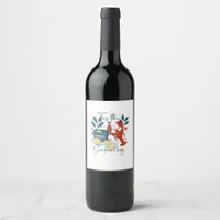 Tis The Season Christmas Quote Wine Label