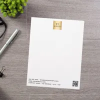 White black business logo QR code Letterhead