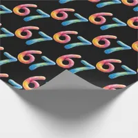 Bright Colors 67 No Meaning Whatsoever Black  Wrapping Paper