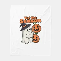 Tis The Season Halloween Costume Witch Hat Fleece Blanket